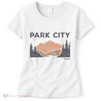 Park City Utah Faded Mountain Forest Hiking Women's T-Shirt thumb 0