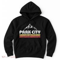 Park City Utah Mountain Faded Bars Ski Sports Hoodie thumb 0