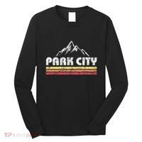 Park City Utah Mountain Faded Bars Ski Sports Long Sleeve Shirt thumb 0