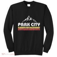 Park City Utah Mountain Faded Bars Ski Sports Sweatshirt thumb 0