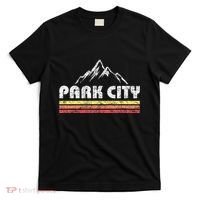 Park City Utah Mountain Faded Bars Ski Sports T-Shirt thumb 0