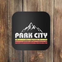 Park City Utah Mountain Faded Bars Ski Sports Coaster thumb 0