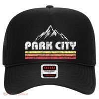 Park City Utah Mountain Faded Bars Ski Sports Hat thumb 0