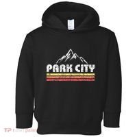 Park City Utah Mountain Faded Bars Ski Sports Toddler Hoodie thumb 0
