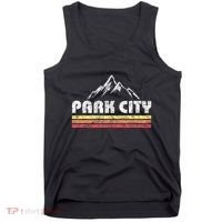 Park City Utah Mountain Faded Bars Ski Sports Tank Top thumb 0
