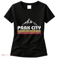 Park City Utah Mountain Faded Bars Ski Sports Women's T-Shirt thumb 0