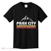 Park City Utah Mountain Faded Bars Ski Sports Kids T-Shirt thumb 0