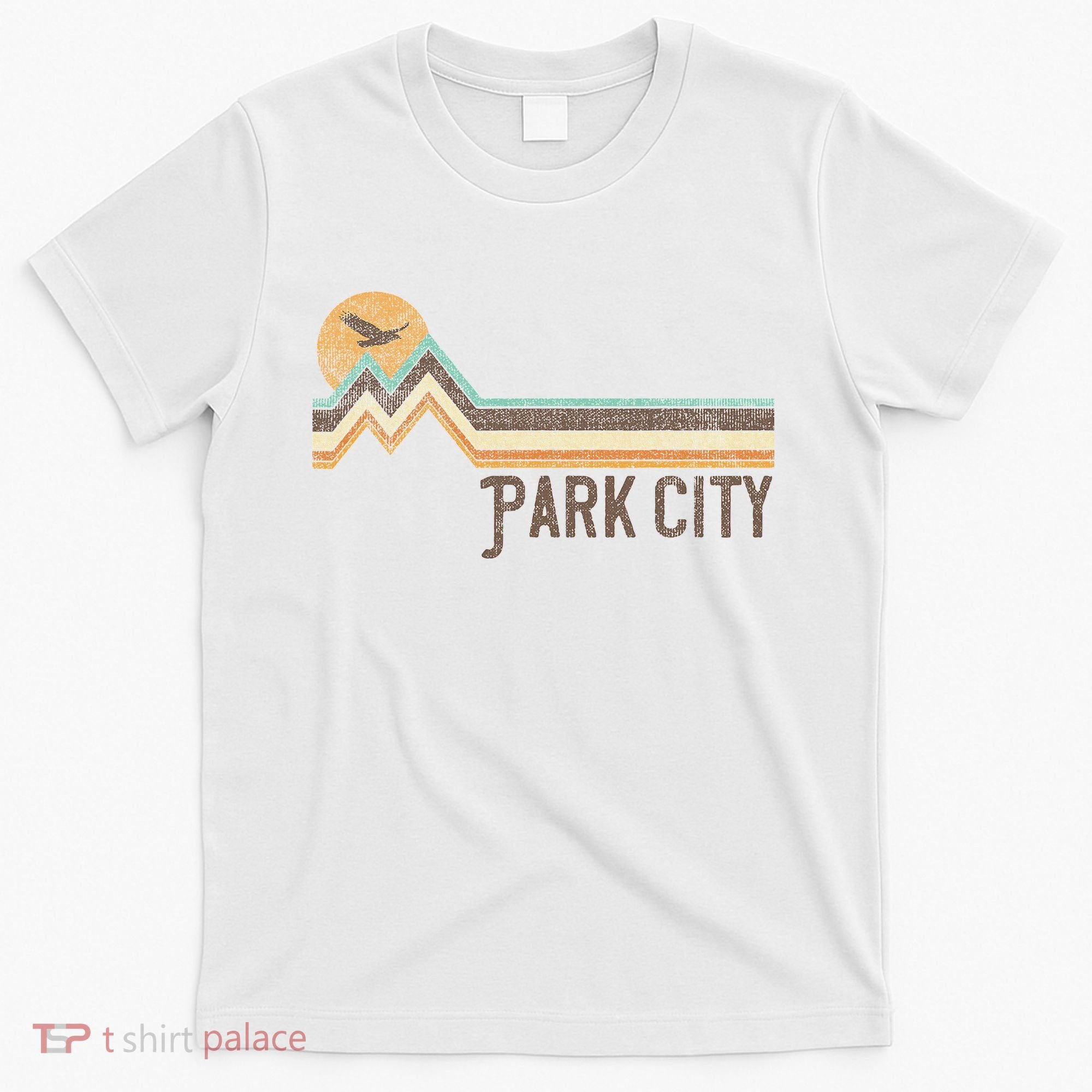 Park City Utah 70S 80S Retro Style Vintage Distressed Gift T-Shirt
