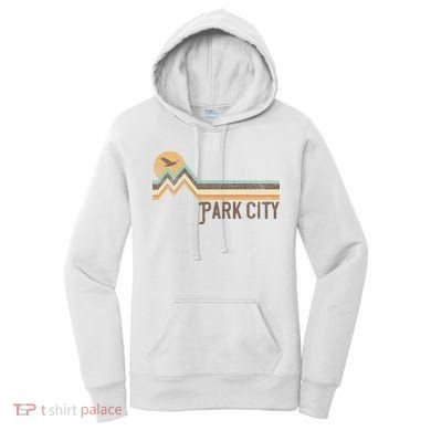 Park City Utah 70S 80S Retro Style Vintage Distressed Gift Women's Hoodie