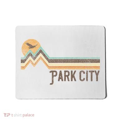 Park City Utah 70S 80S Retro Style Vintage Distressed Gift Mousepad
