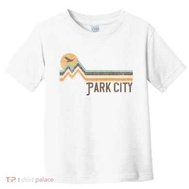 Park City Utah 70S 80S Retro Style Vintage Distressed Gift Toddler T-Shirt
