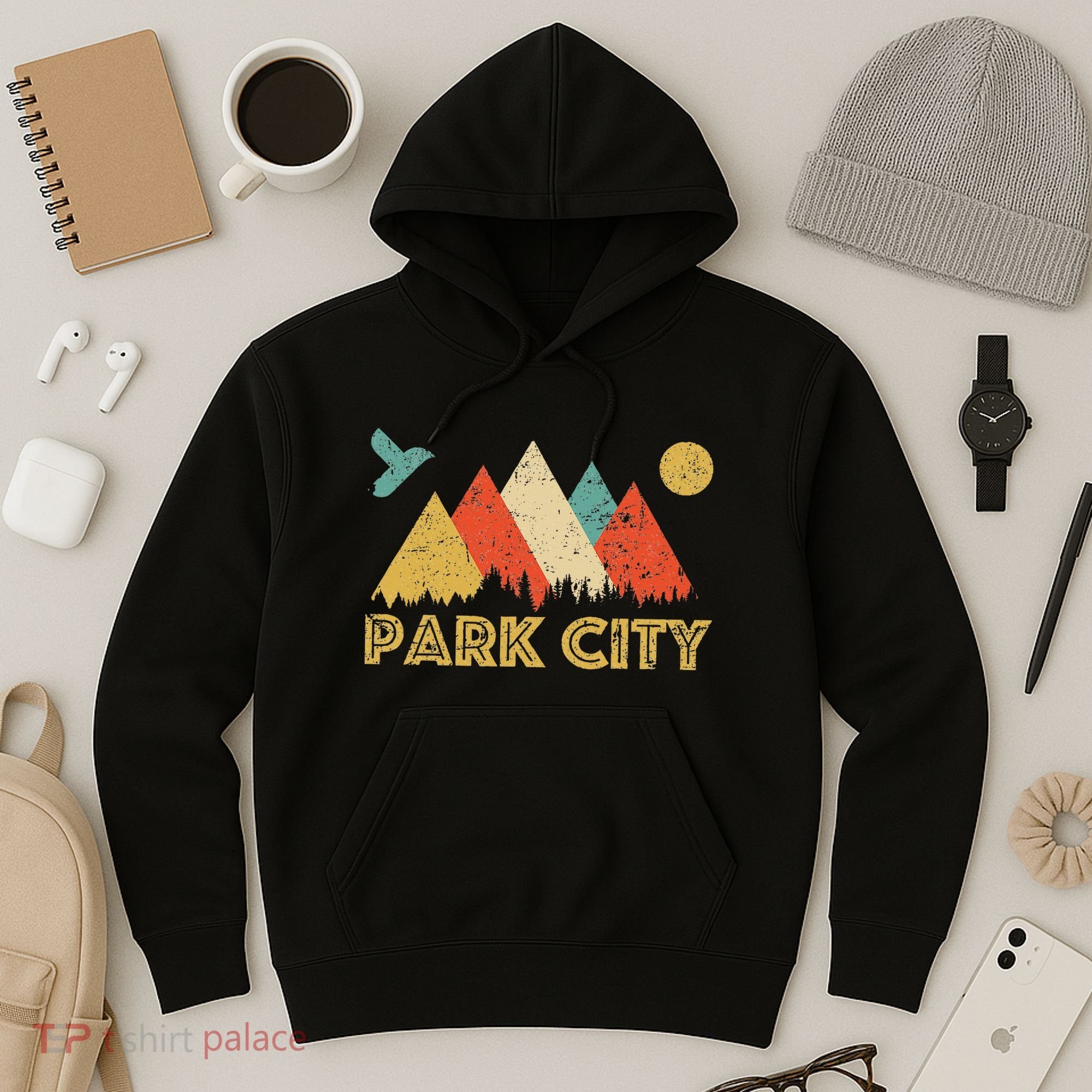 Park City Utah Retro Hoodie