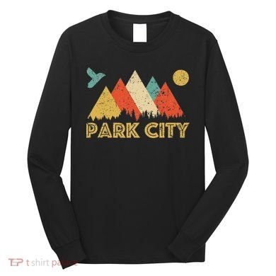 Park City Utah Retro Long Sleeve Shirt