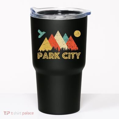 Park City Utah Retro Tumbler