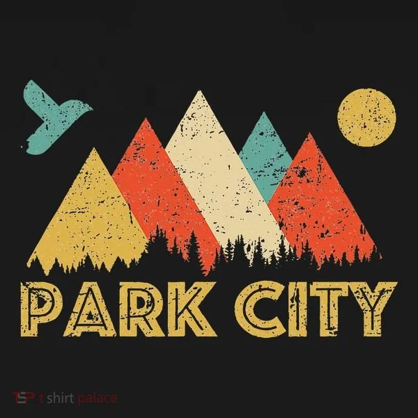 Park City Utah Retro Ornament
