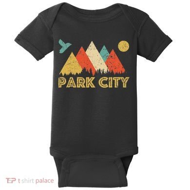 Park City Utah Retro Baby Bodysuit