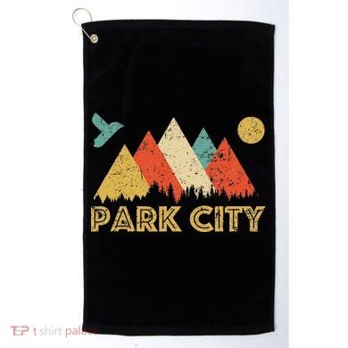 Park City Utah Retro Golf Towel