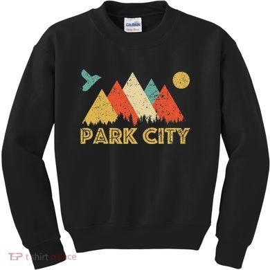 Park City Utah Retro Kids Sweatshirt