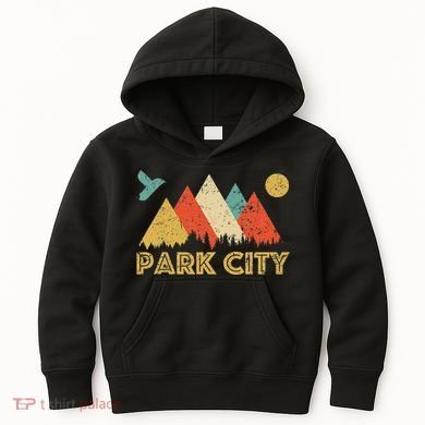 Park City Utah Retro Kids Hoodie