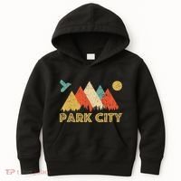 Park City Utah Retro Kids Hoodie thumb 0
