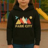Park City Utah Retro Kids Hoodie thumb 3