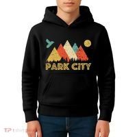 Park City Utah Retro Kids Hoodie thumb 4