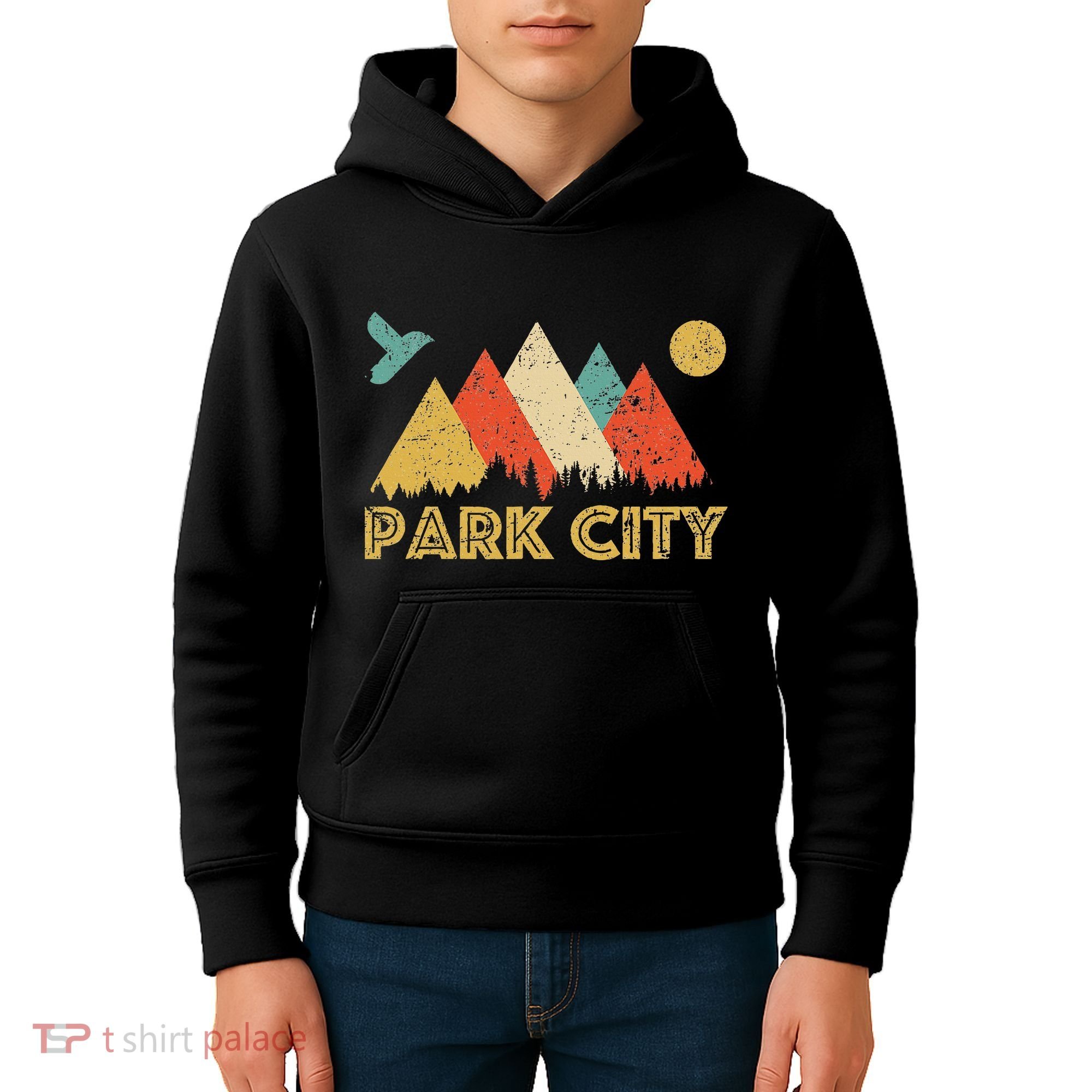 Park City Utah Retro Kids Hoodie