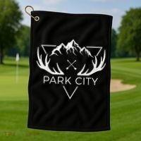 Park City Utah Awesome Mountain Souvenir Golf Towel thumb 1