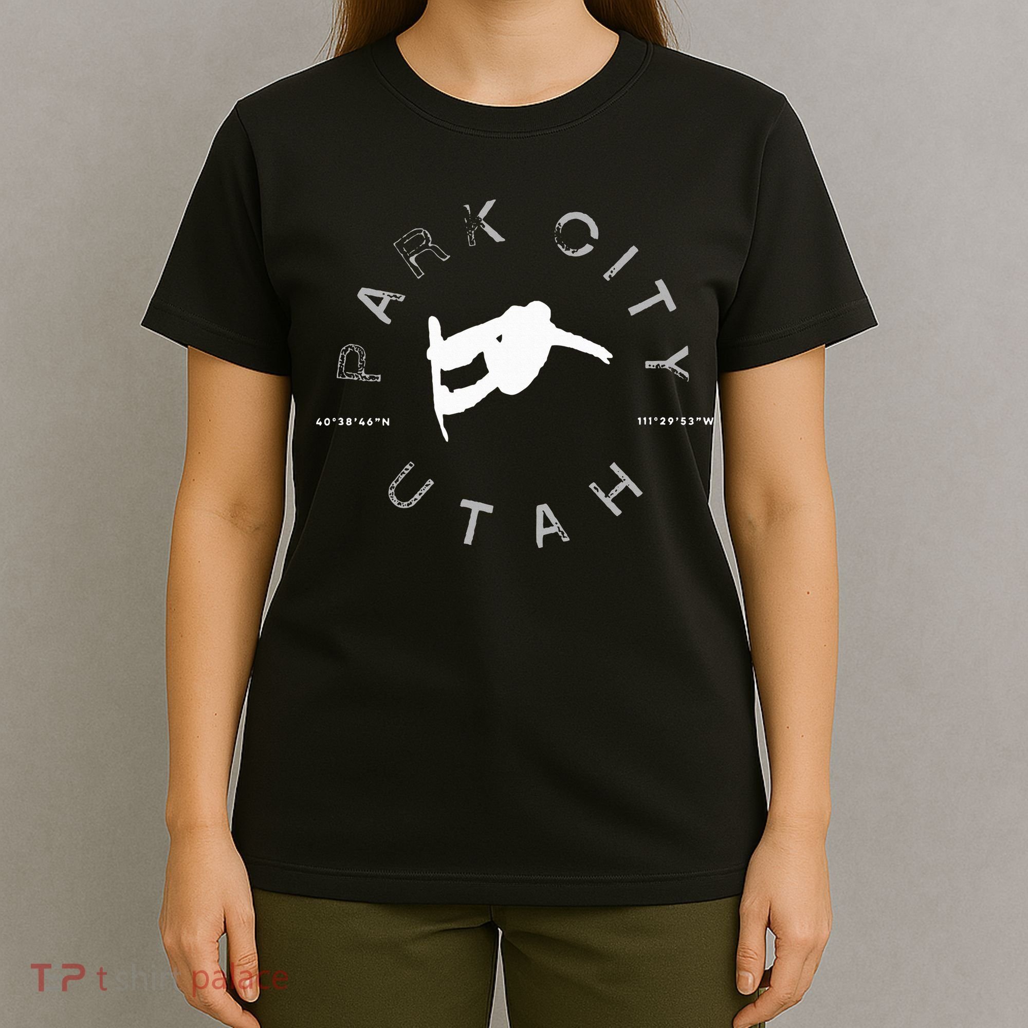 Park City Utah Graphic Vintage Retro Snowboarding T-Shirt