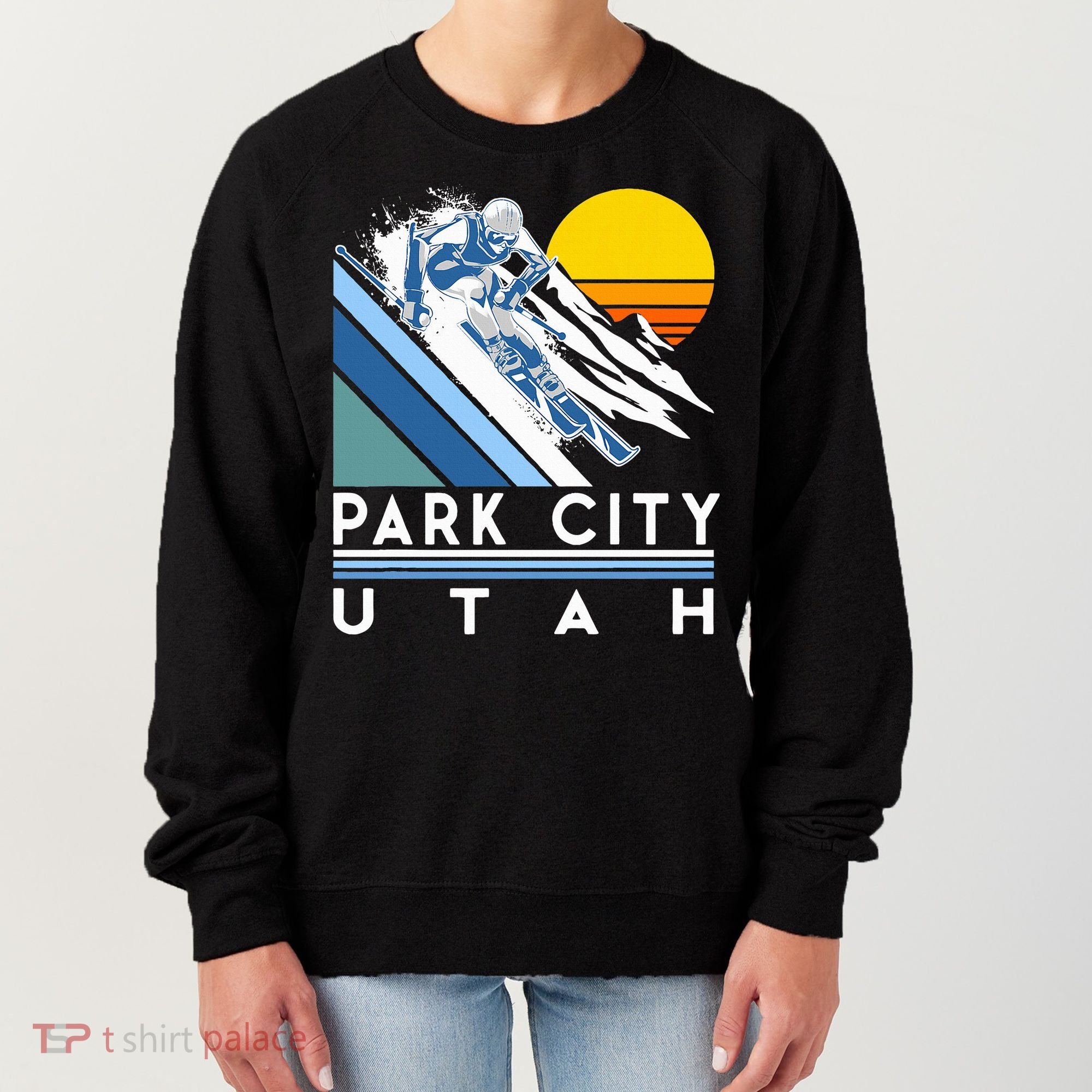 Park City Utah Retro Ski Women's Sweatshirt
