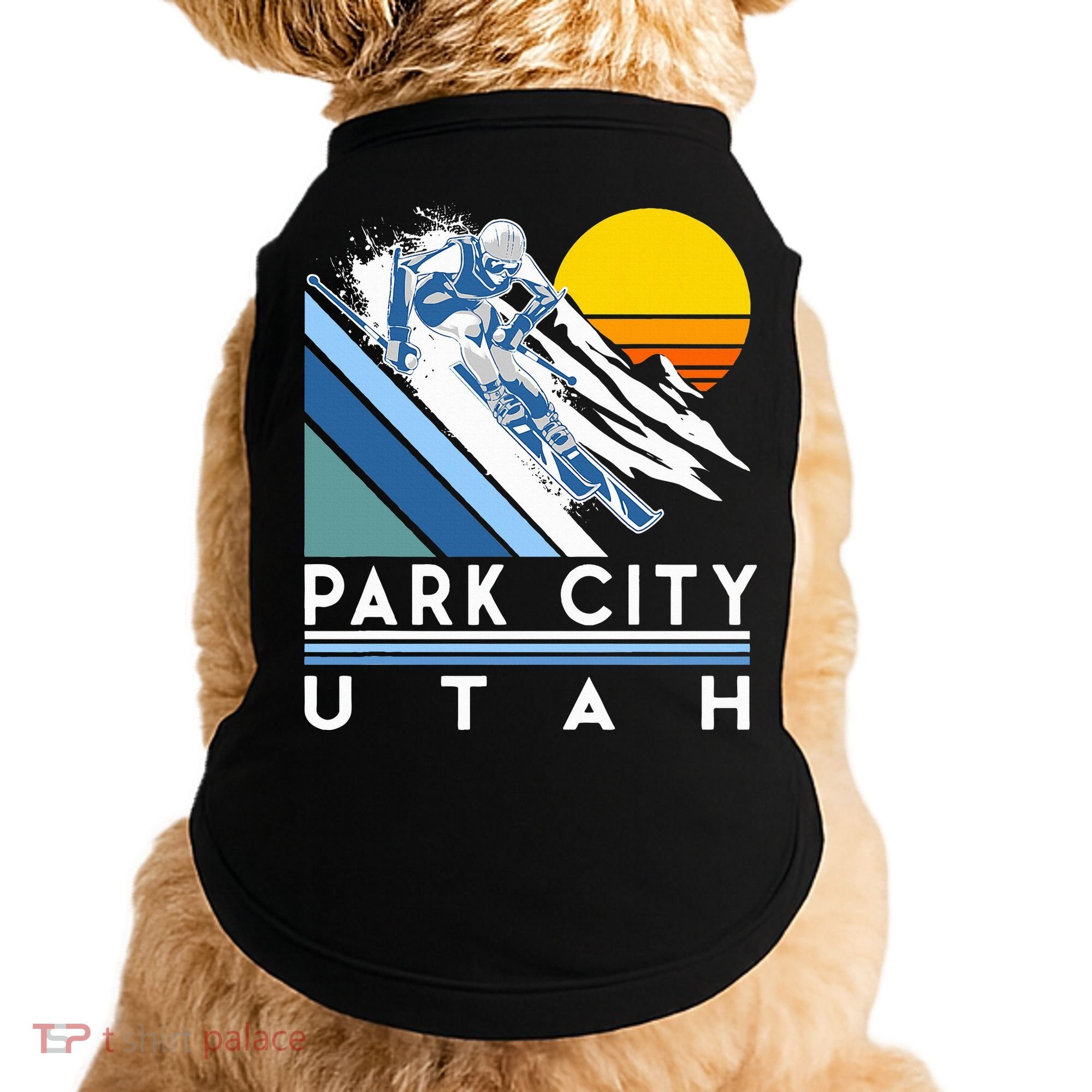 Park City Utah Retro Ski Doggie Tank