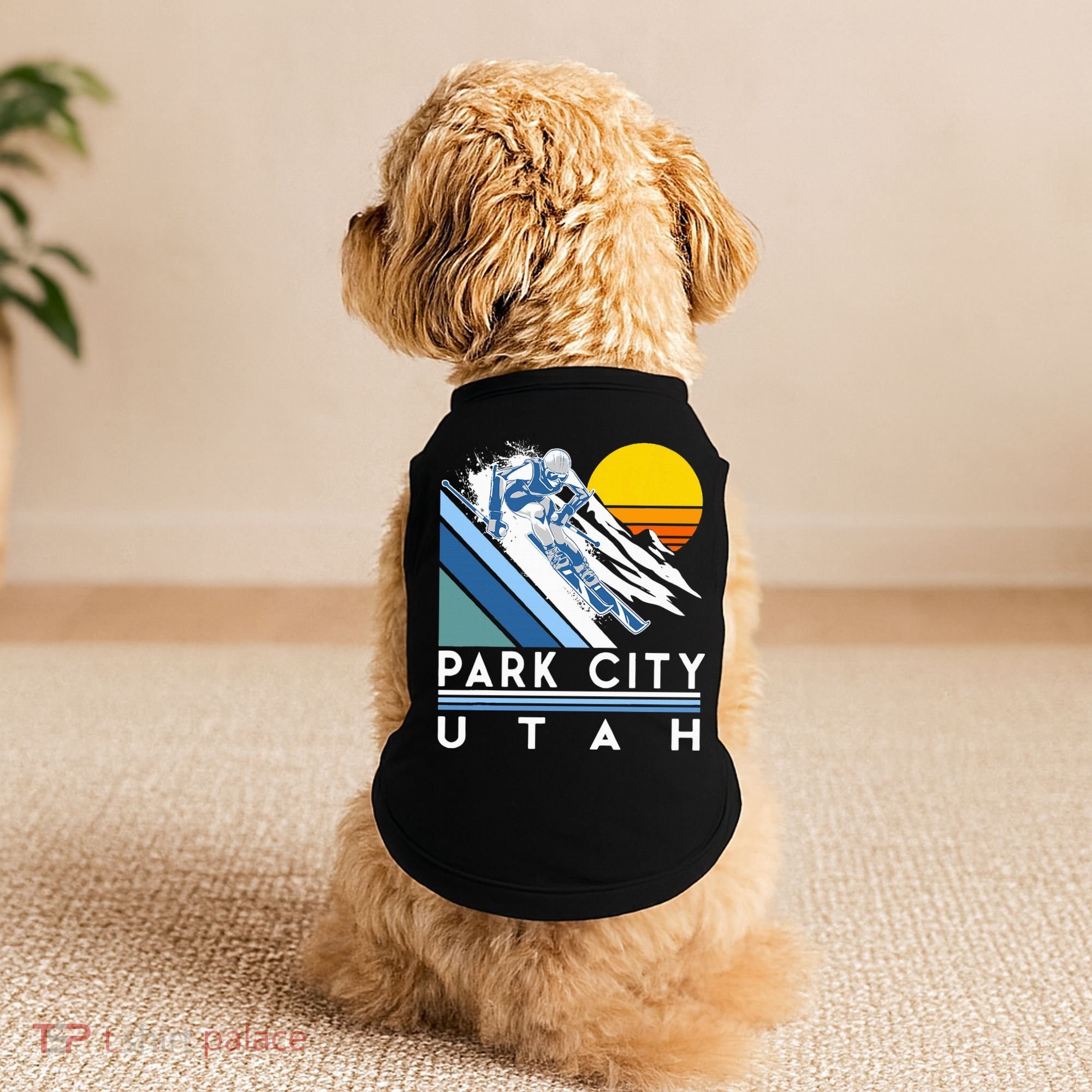 Park City Utah Retro Ski Doggie Tank