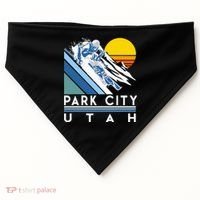 Park City Utah Retro Ski USA-Made Doggie Bandana thumb 0