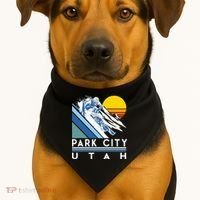Park City Utah Retro Ski USA-Made Doggie Bandana thumb 1