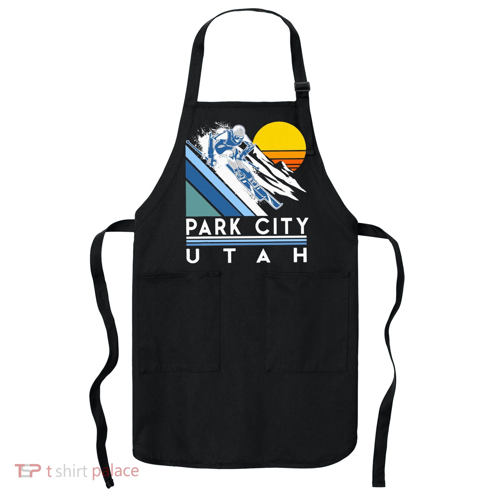Park City Utah Retro Ski Apron