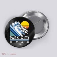 Park City Utah Retro Ski Button thumb 0