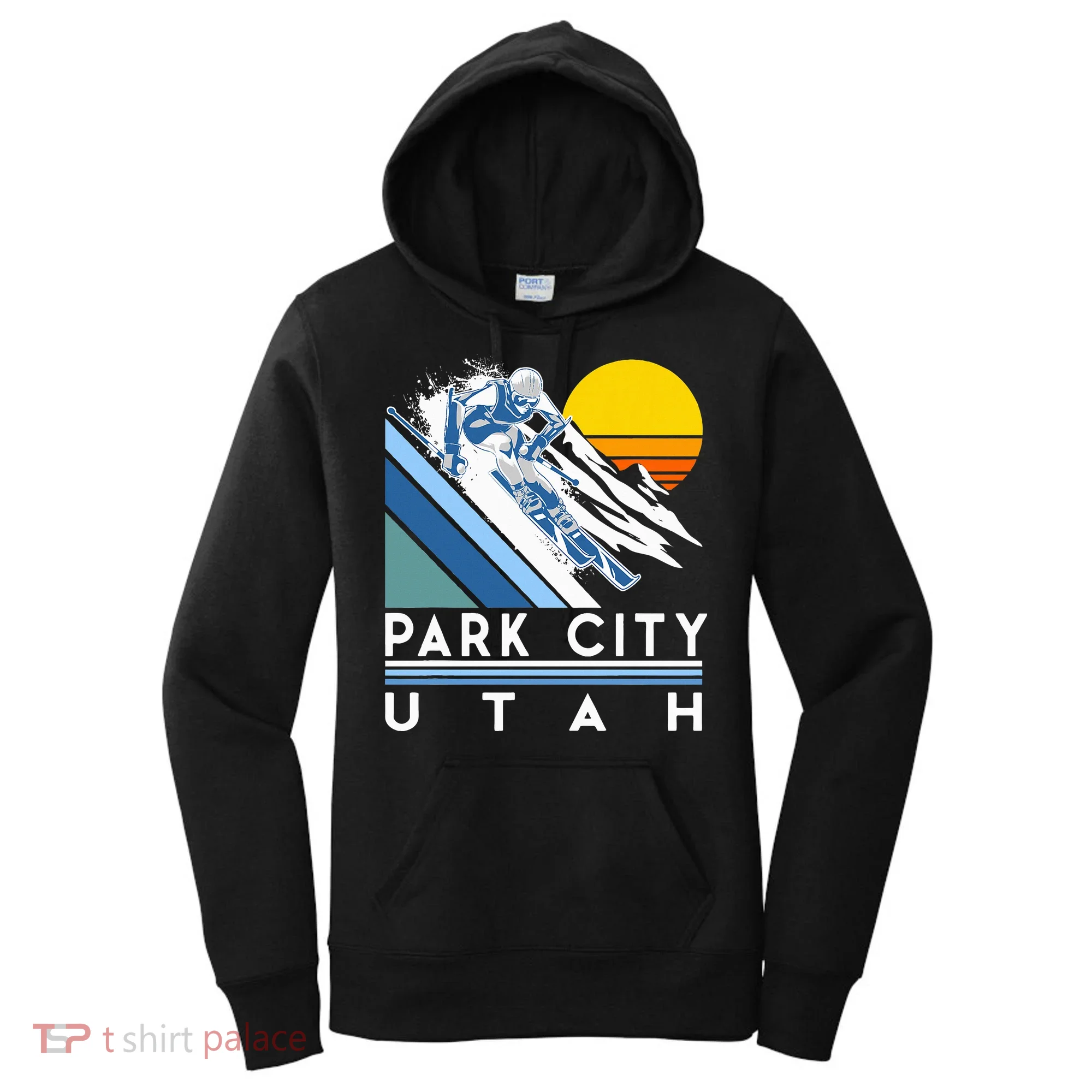 Park City Utah Retro Ski Women's Hoodie