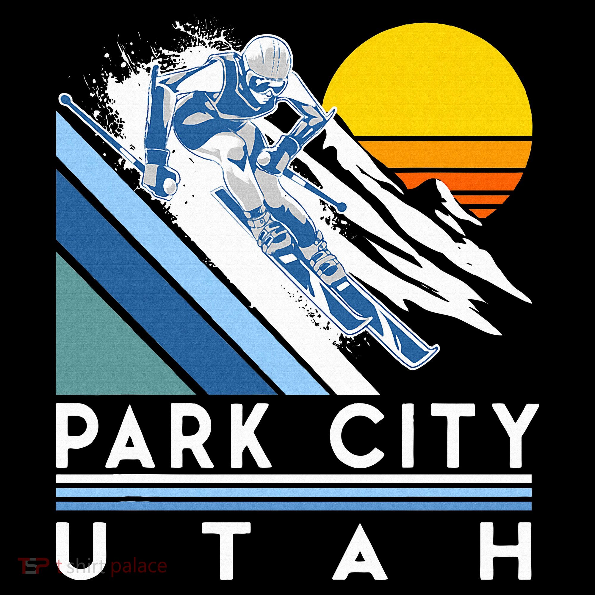 Park City Utah Retro Ski Baby Bodysuit
