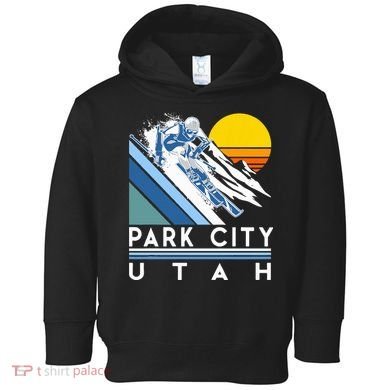 Park City Utah Retro Ski Toddler Hoodie