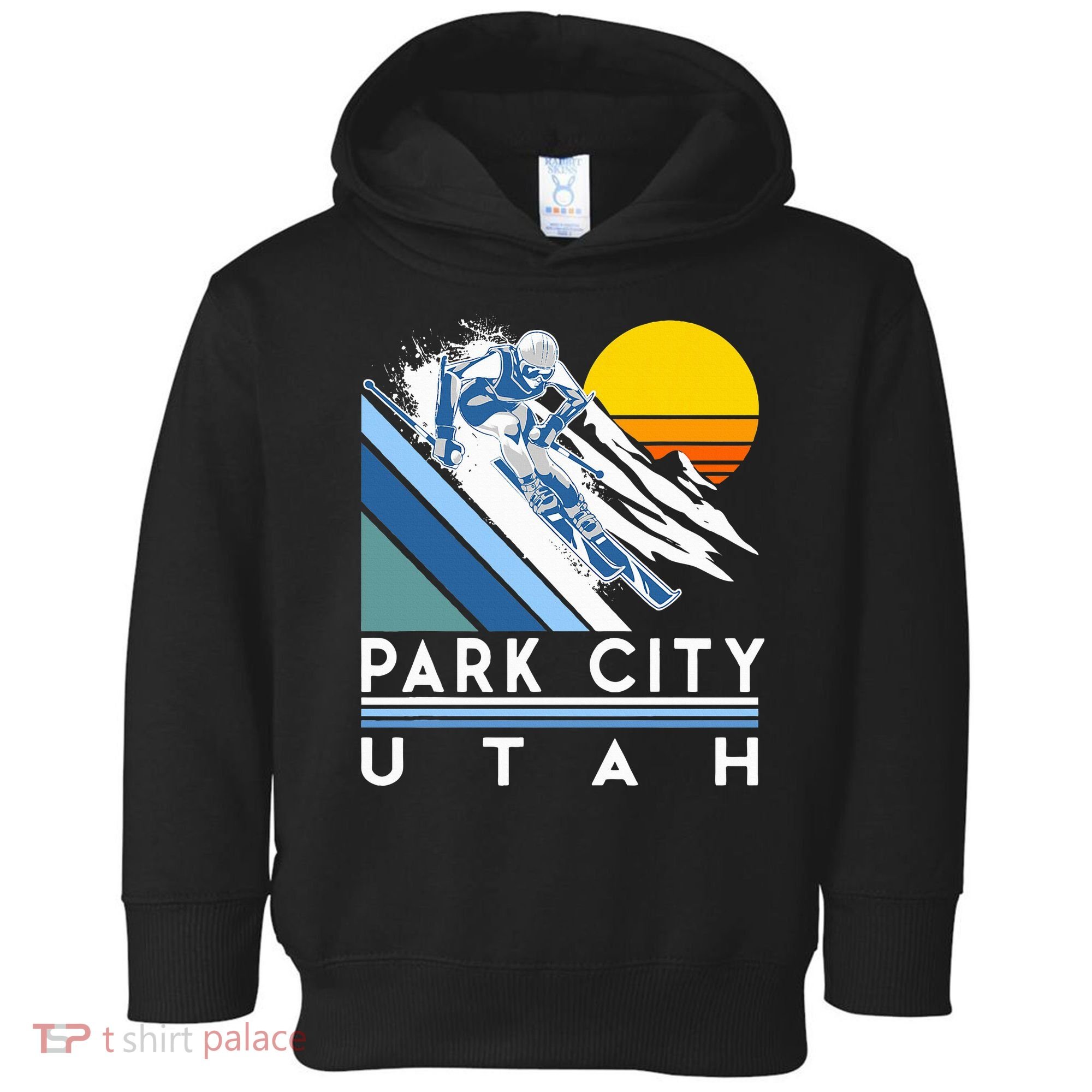 Park City Utah Retro Ski Toddler Hoodie