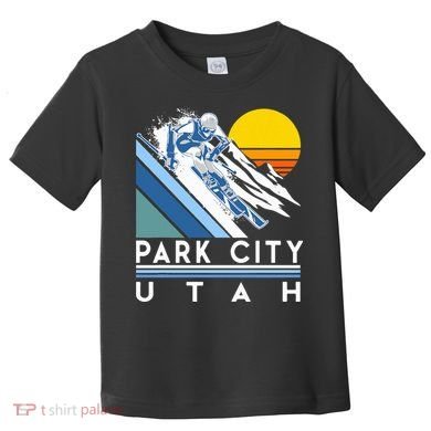 Park City Utah Retro Ski Toddler T-Shirt