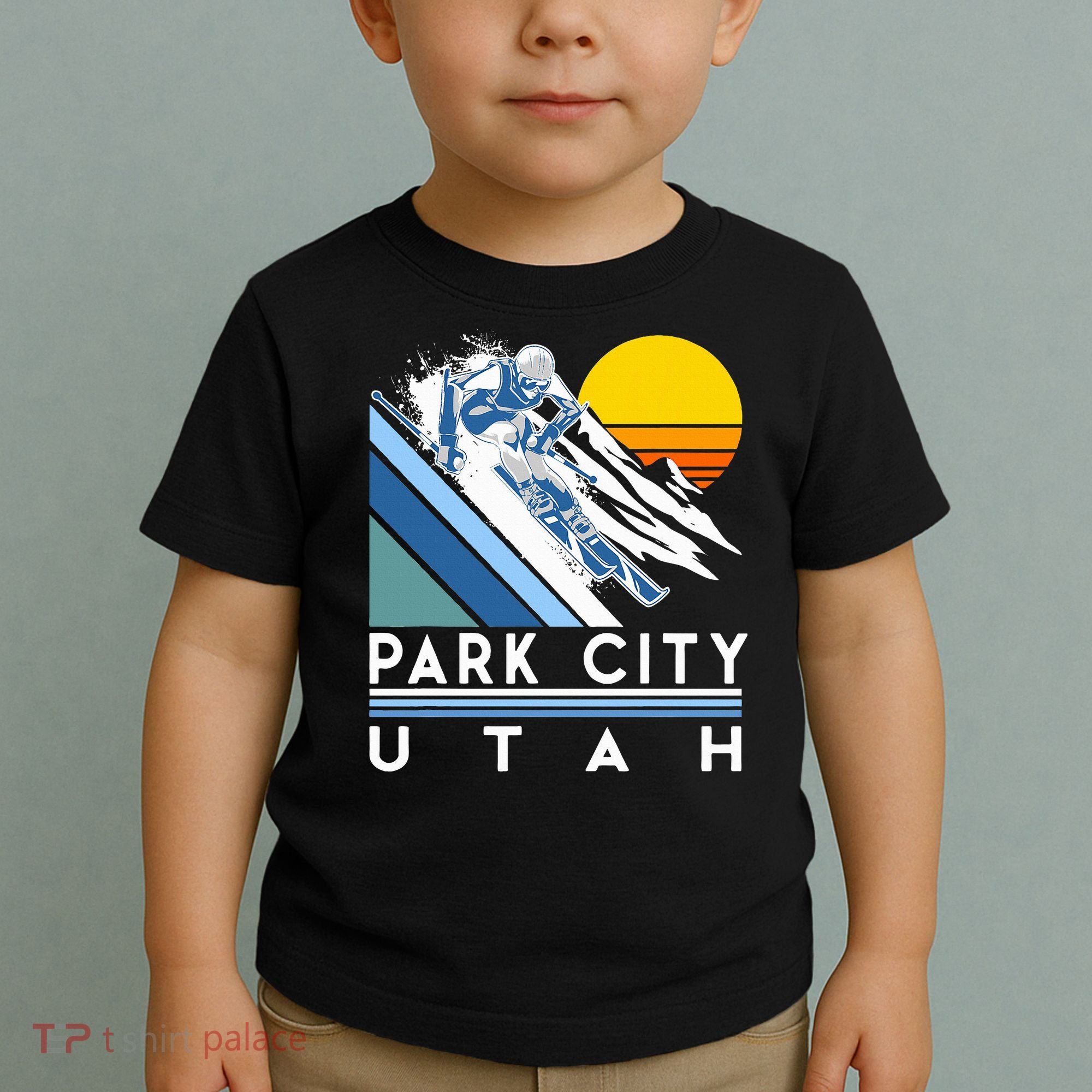 Park City Utah Retro Ski Toddler T-Shirt