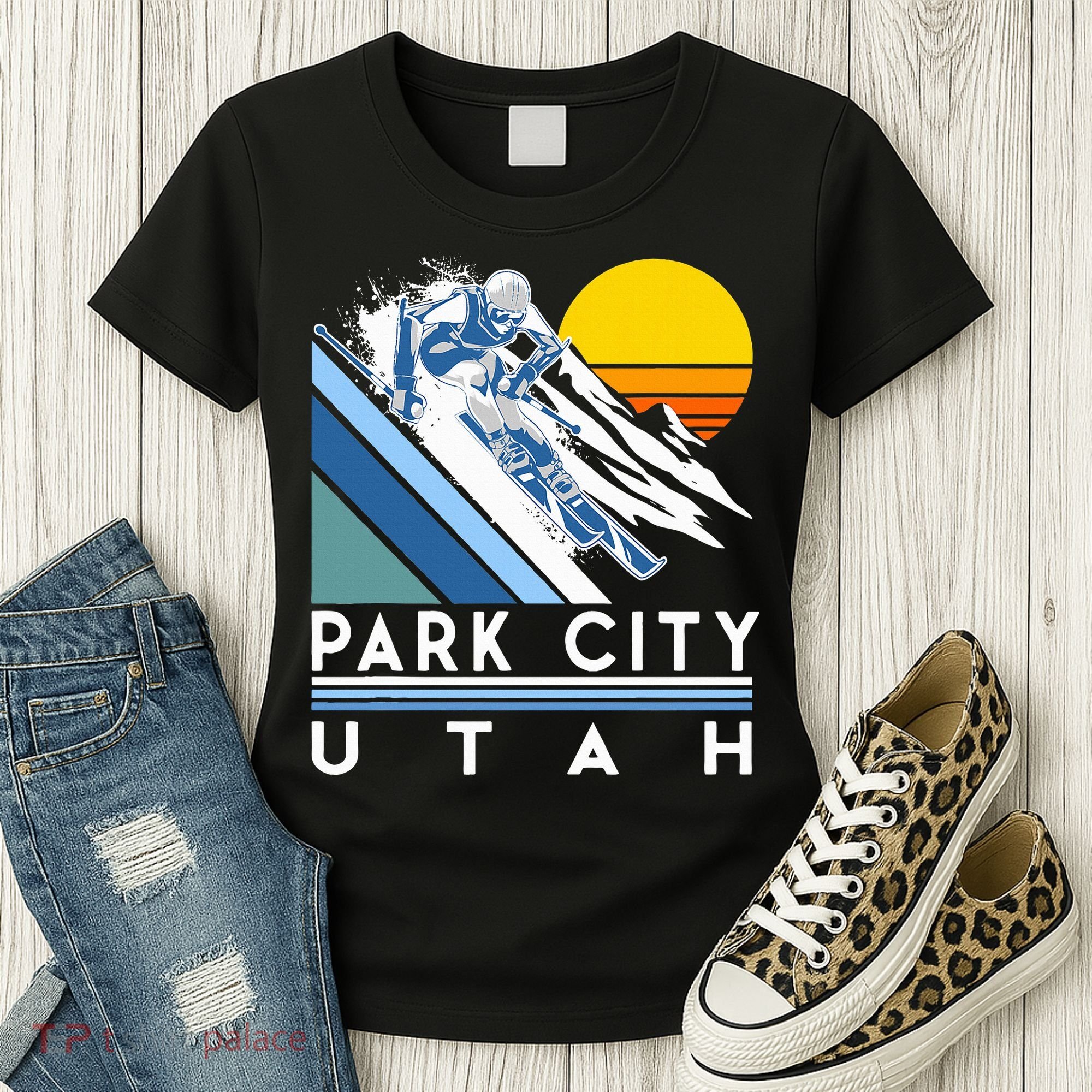 Park City Utah Retro Ski Women's T-Shirt