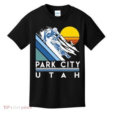 Park City Utah Retro Ski Kids T-Shirt
