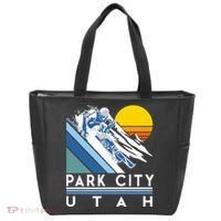 Park City Utah Retro Ski Tote Bag thumb 0