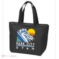 Park City Utah Retro Ski Tote Bag thumb 3