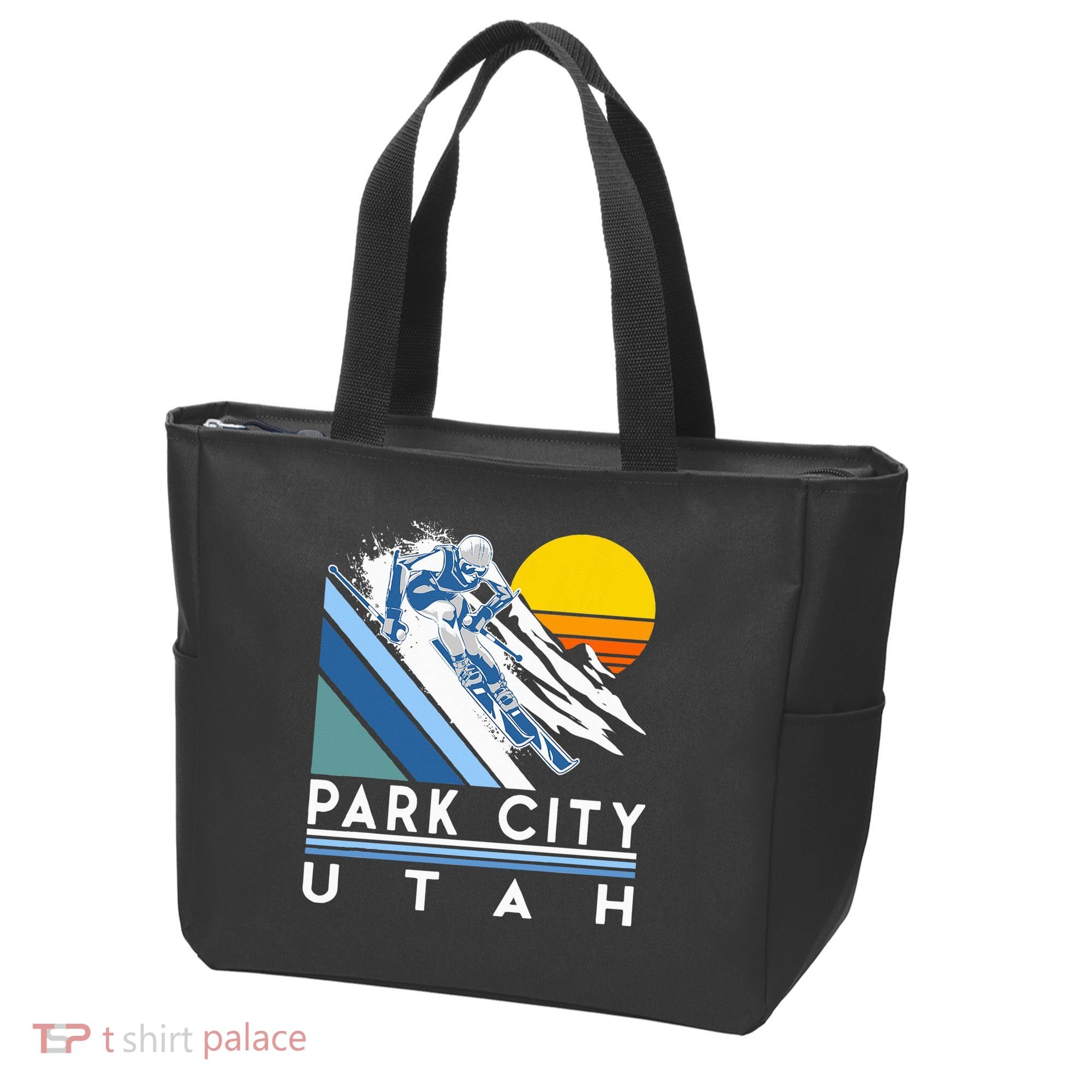 Park City Utah Retro Ski Tote Bag