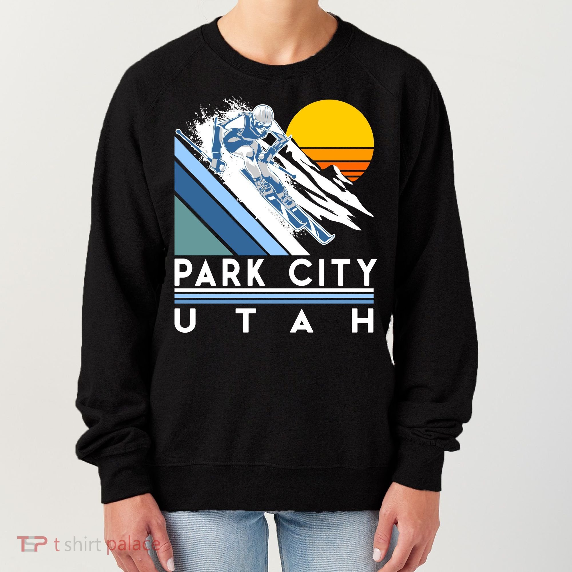 Park City Utah Retro Ski Cute Gift Women's Sweatshirt