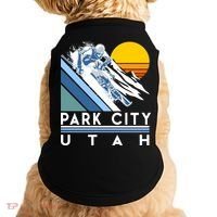 Park City Utah Retro Ski Cute Gift Doggie Tank thumb 0