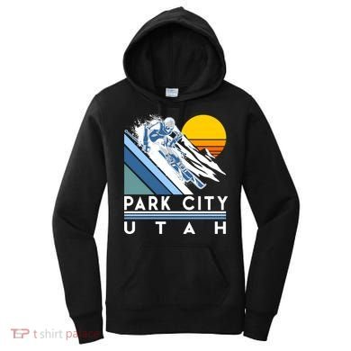 Park City Utah Retro Ski Cute Gift Women's Hoodie